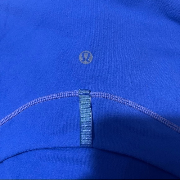 Lululemon Athletica Blue Fitted Long Sleeve Mandarin Collar Top - Picture 4 of 5